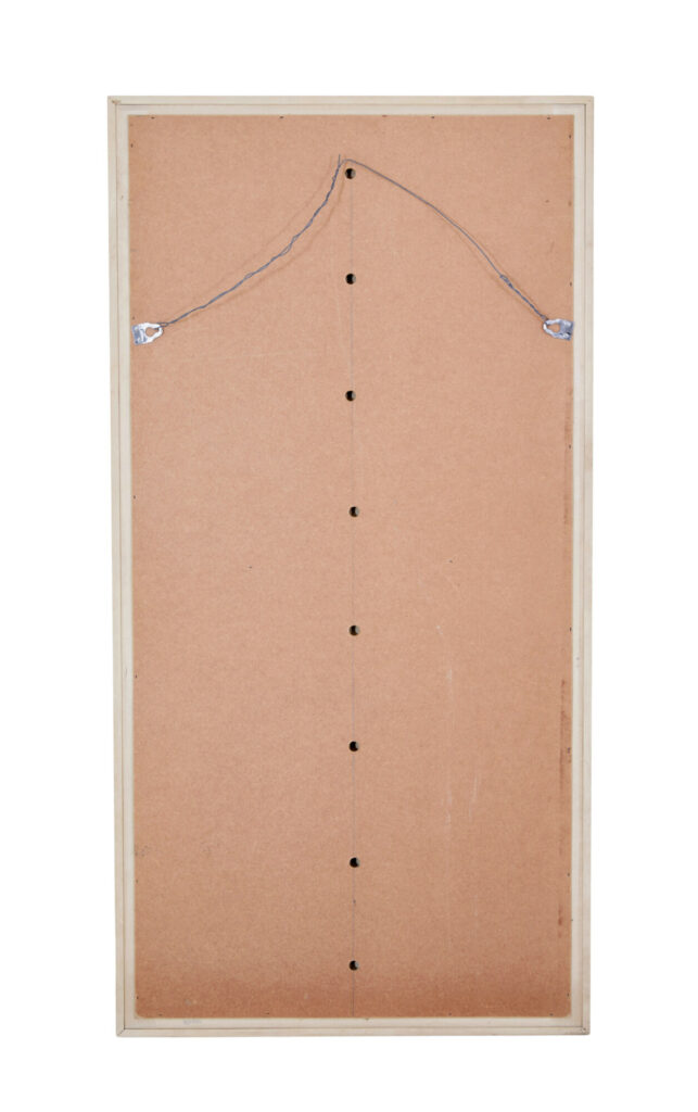 Mid 20th Century Oak Framed Etched Wall Mirror — image 2