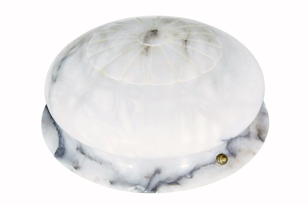 Art Deco Period Alabaster Hanging Pendant Light — image 3