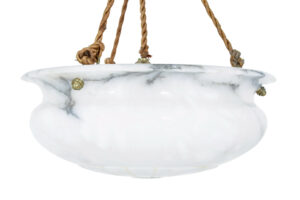 Art Deco Period Alabaster Hanging Pendant Light — thumbnail 5
