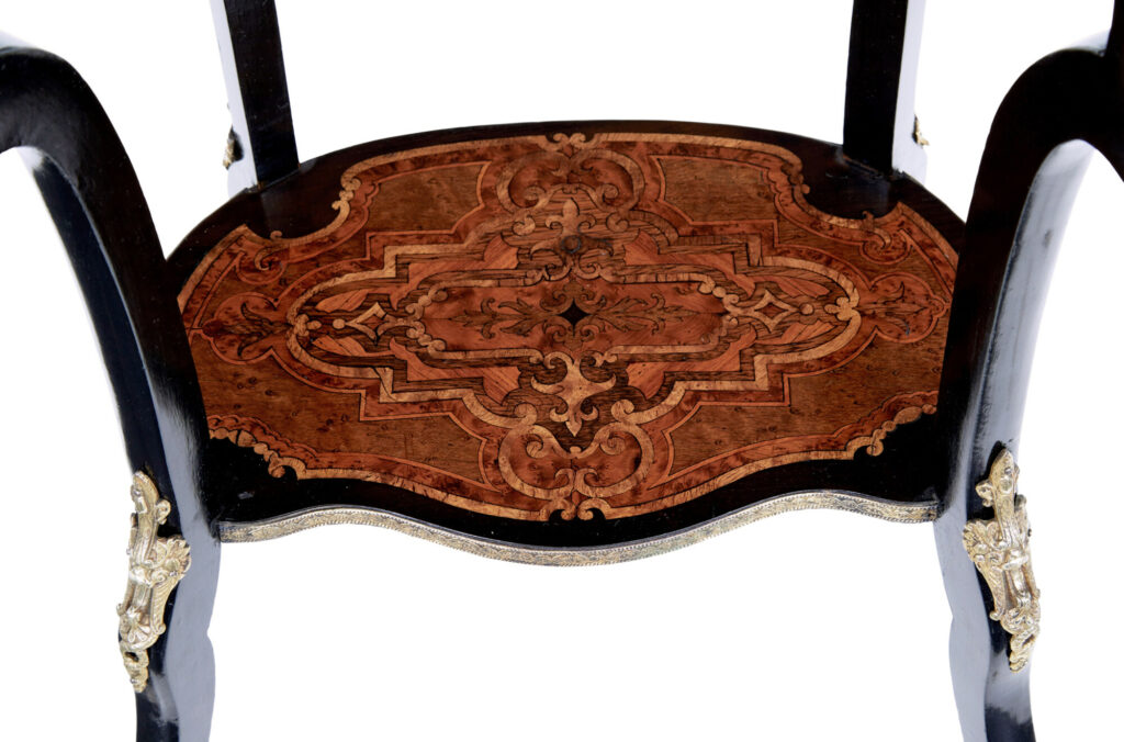 French 19th Century Ebonised and Walnut Jardinere Stand — image 3