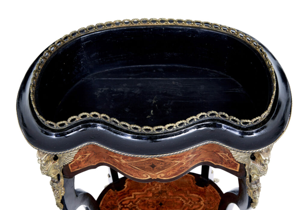 French 19th Century Ebonised and Walnut Jardinere Stand — image 4