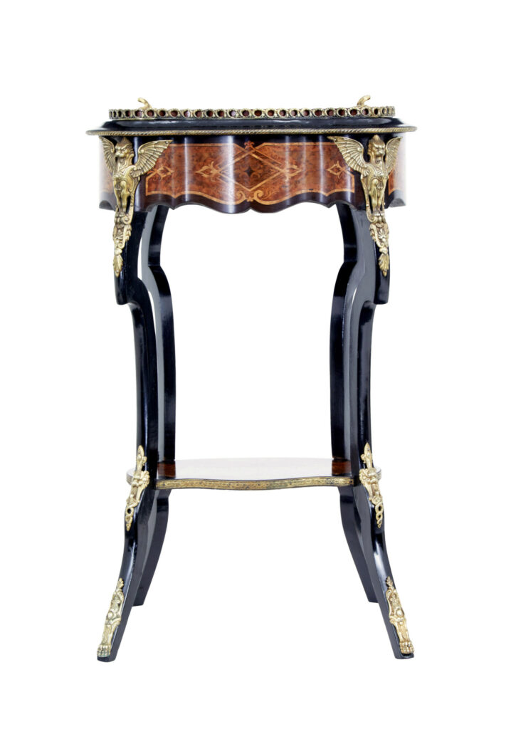 French 19th Century Ebonised and Walnut Jardinere Stand