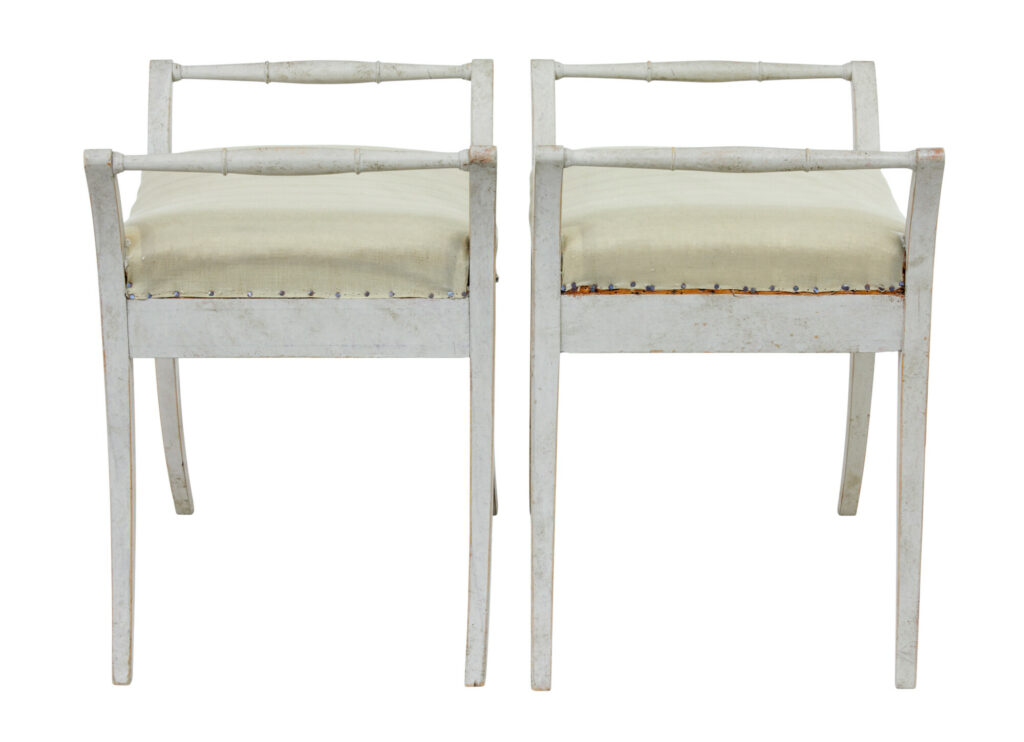 Pair of 19th Century Swedish Painted Stools — image 7