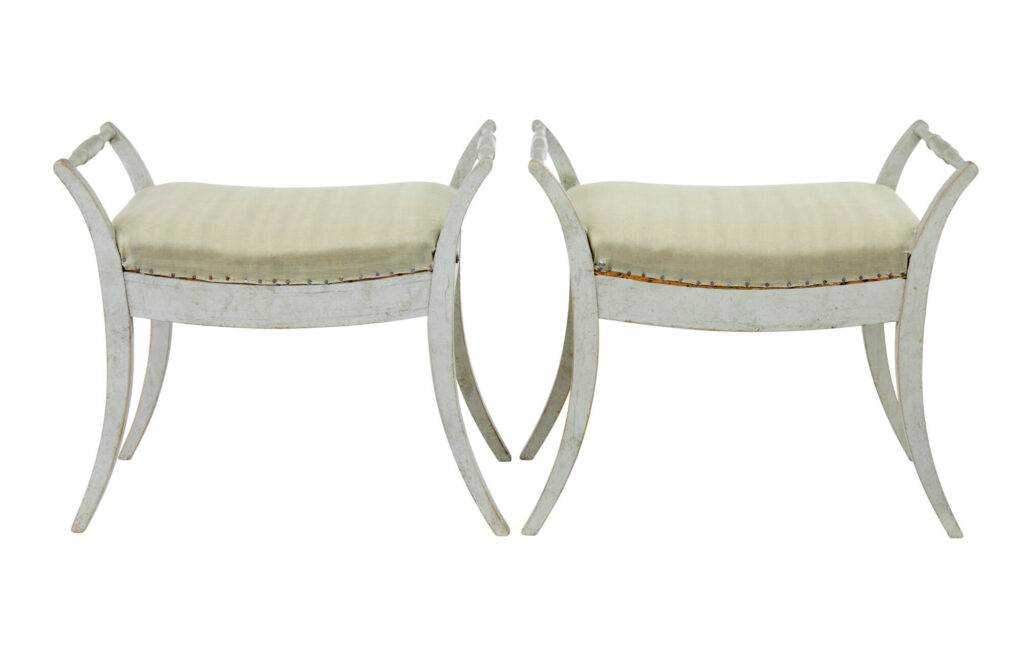 Pair of 19th Century Swedish Painted Stools — image 6