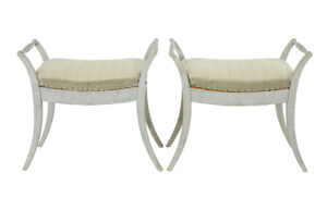 Pair of 19th Century Swedish Painted Stools — thumbnail 6