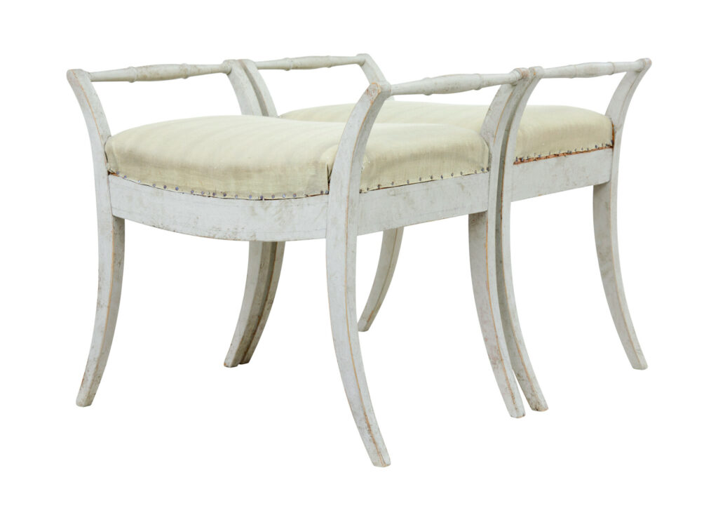 Pair of 19th Century Swedish Painted Stools — image 2
