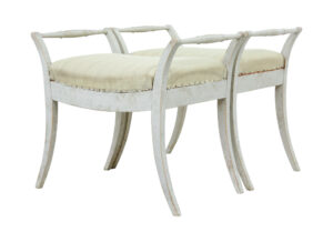Pair of 19th Century Swedish Painted Stools — thumbnail 2