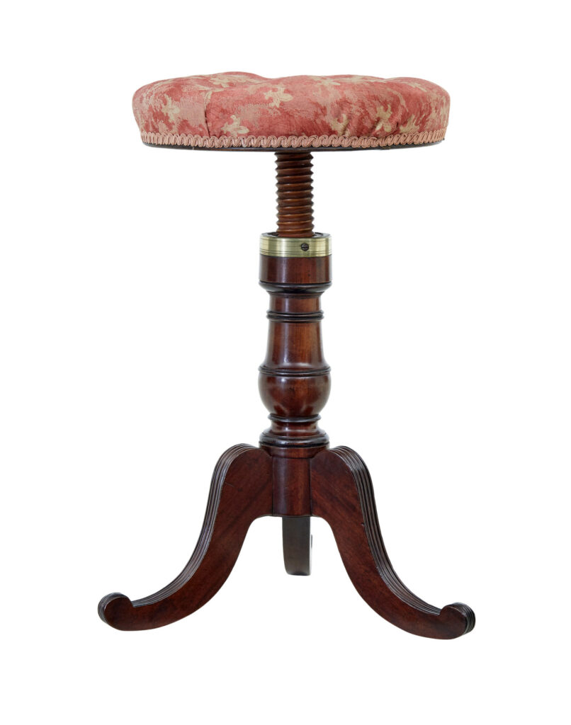 Late 19th Century Mahogany Piano Stool — image 3