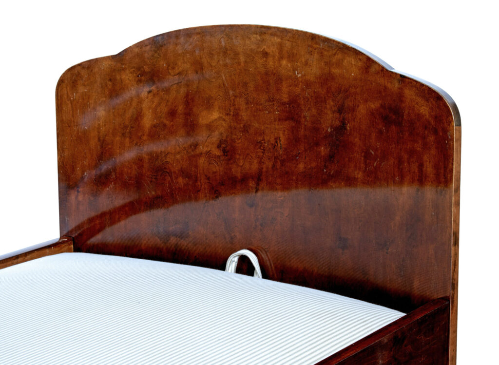 Fine Pair of Early 20th Century Inlaid Birch Single Beds — image 3