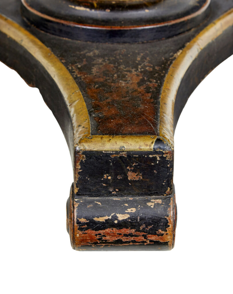 19th Century Ebonised Marble Top Centre Table — image 4