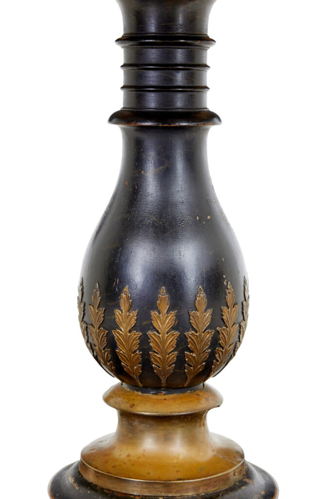 19th Century Ebonised Marble Top Centre Table — image 3