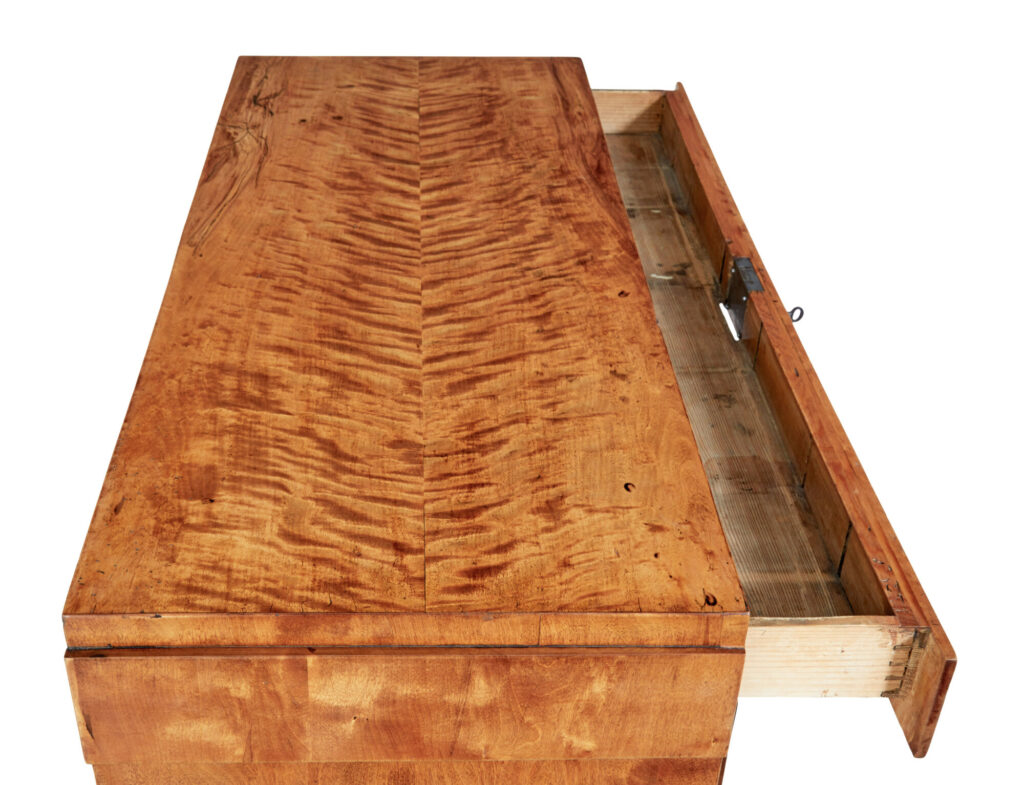 19th Century Biedermeier Birch Chest of Drawers — image 7