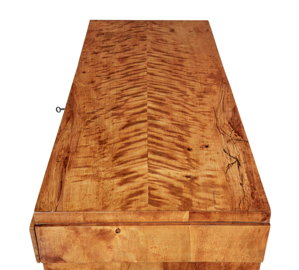 19th Century Biedermeier Birch Chest of Drawers — image 8