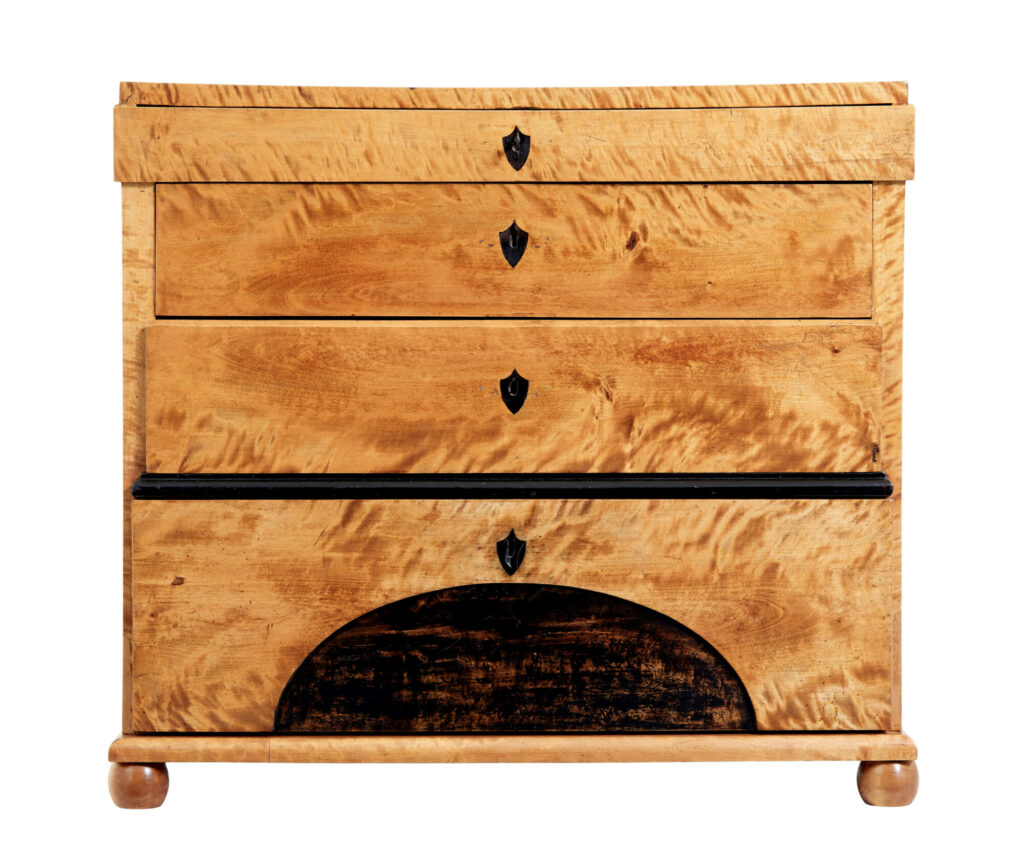 19th Century Biedermeier Birch Chest of Drawers — image 6