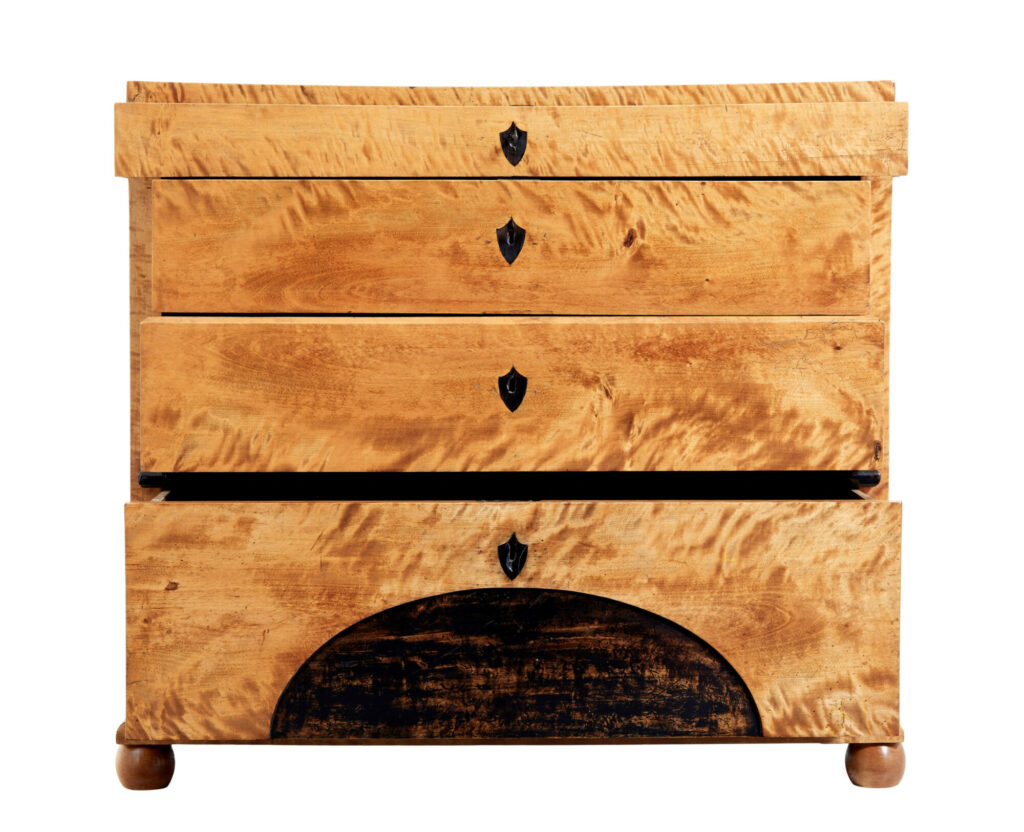 19th Century Biedermeier Birch Chest of Drawers — image 5