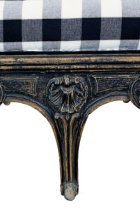 Early 19th Century Carved Oak Swedish Painted Sofa — thumbnail 5