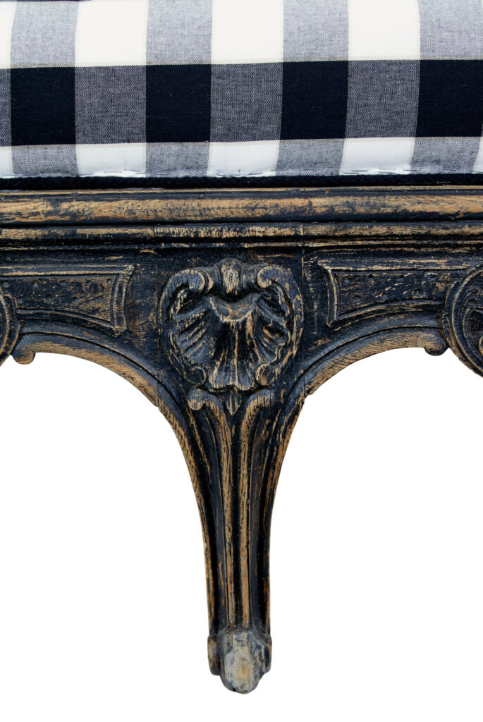Early 19th Century Carved Oak Swedish Painted Sofa — image 5