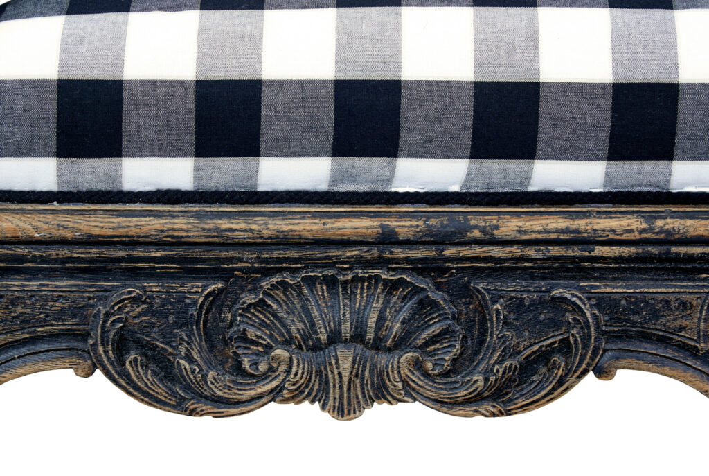 Early 19th Century Carved Oak Swedish Painted Sofa — image 4