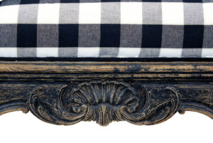 Early 19th Century Carved Oak Swedish Painted Sofa — thumbnail 4