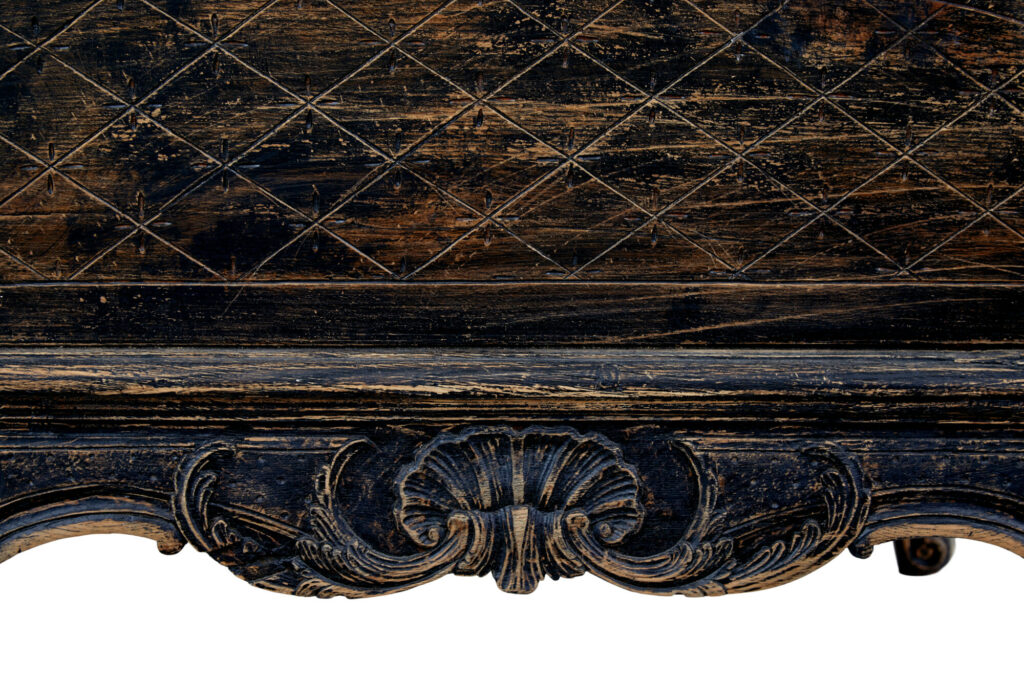 Early 19th Century Carved Oak Swedish Painted Sofa — image 8