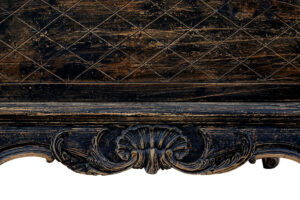 Early 19th Century Carved Oak Swedish Painted Sofa — thumbnail 8