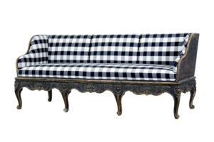 Early 19th Century Carved Oak Swedish Painted Sofa — thumbnail 1