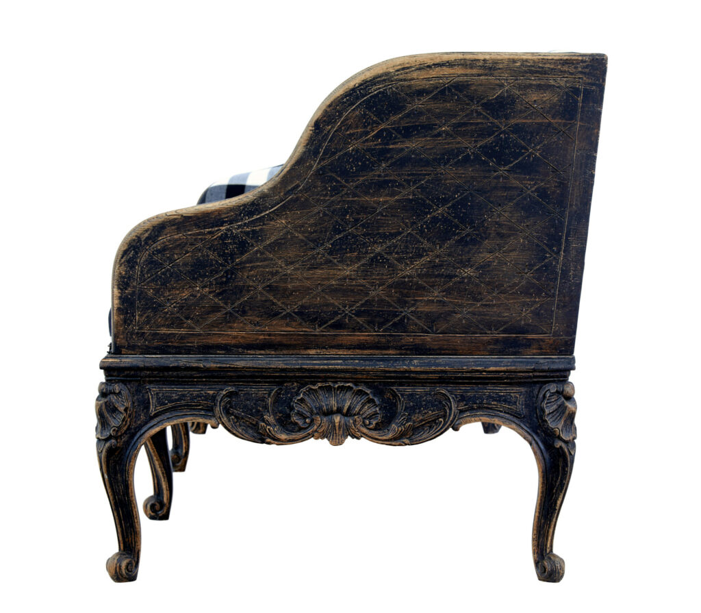 Early 19th Century Carved Oak Swedish Painted Sofa — image 11