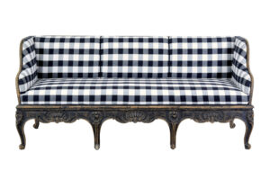 Early 19th Century Carved Oak Swedish Painted Sofa — thumbnail 3