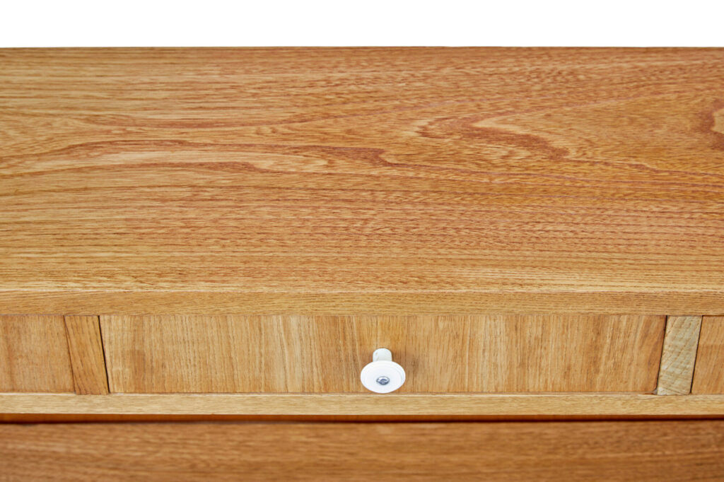 Scandinavian Mid 20th Century Low Elm Bookcase — image 3