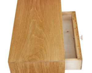 Scandinavian Mid 20th Century Low Elm Bookcase — thumbnail 5