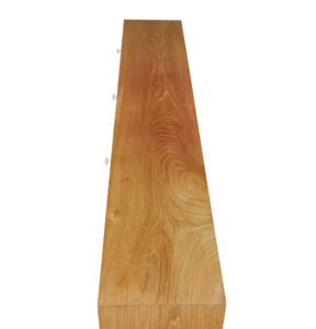 Scandinavian Mid 20th Century Low Elm Bookcase — thumbnail 4