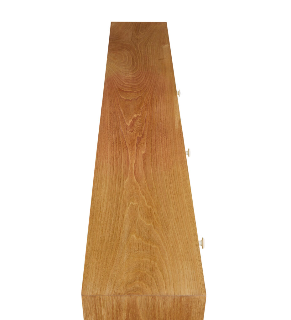 Scandinavian Mid 20th Century Low Elm Bookcase — image 6