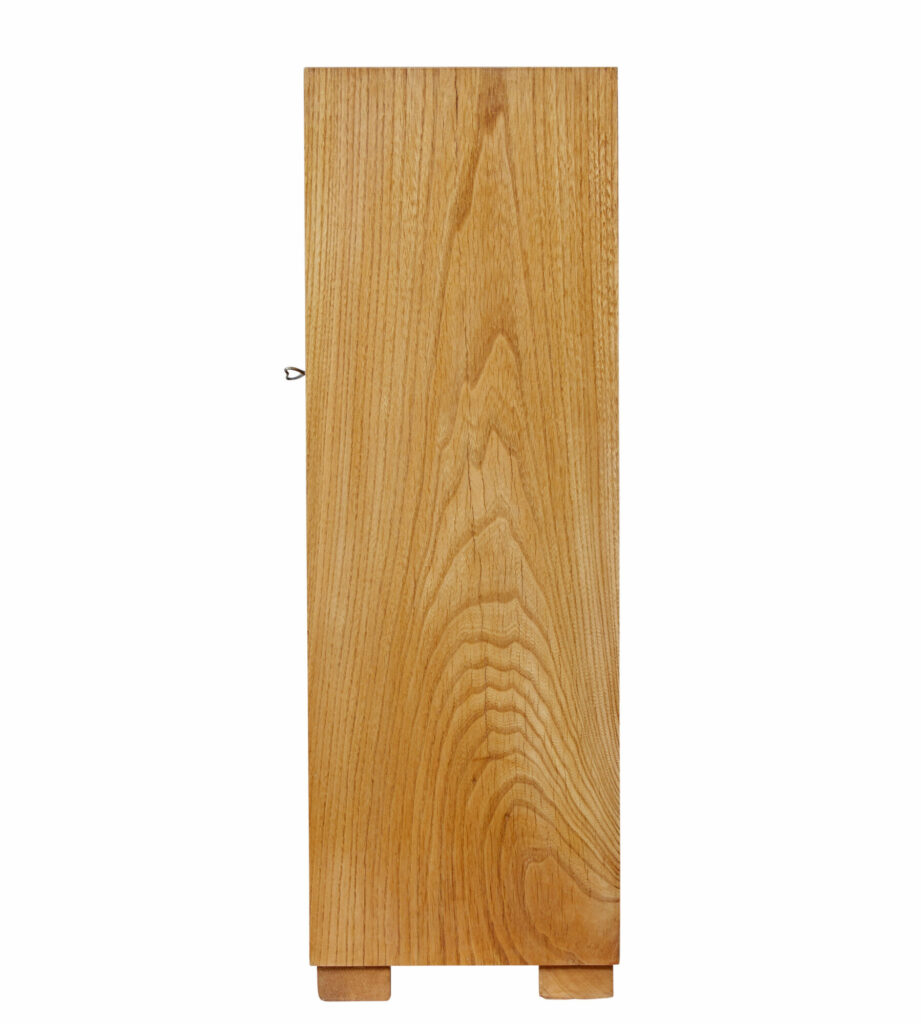 Scandinavian Mid 20th Century Low Elm Bookcase — image 8