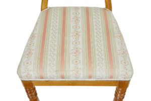 Pair of Early 20th Century Carved Birch Hall Chairs — thumbnail 2