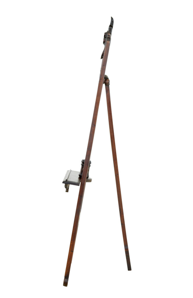 19th Century Carved Mahogany Easel — image 4