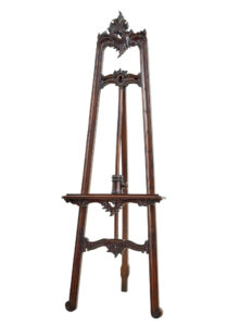 19th Century Carved Mahogany Easel — thumbnail 1