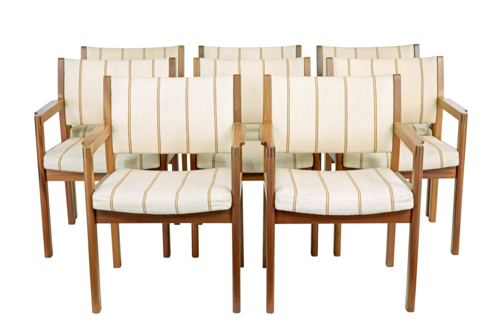 Set of 8 Danish Armchairs by Christian Hvidt for Soborg Modelfabrik