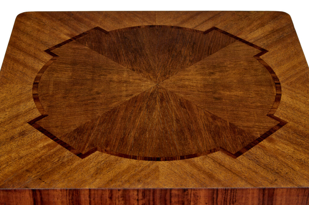 Mid 20th Century Walnut and Birch Inlaid Coffee Table — image 2