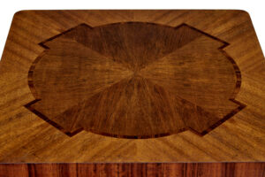 Mid 20th Century Walnut and Birch Inlaid Coffee Table — thumbnail 2