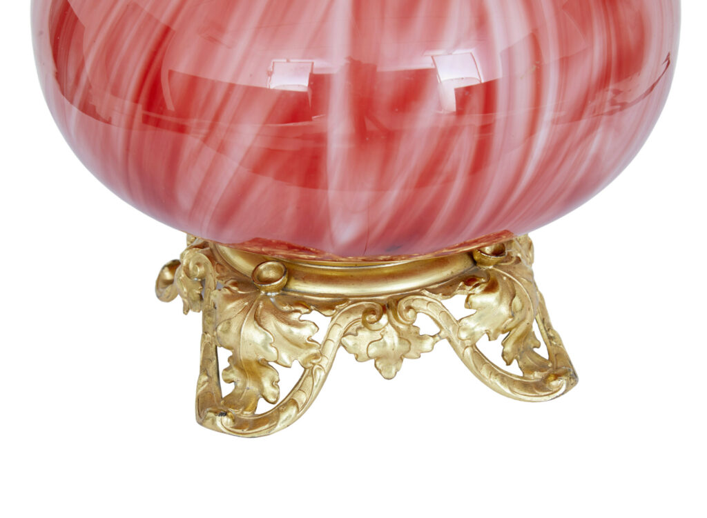 1930’s French Art Glass Vase with Ormolu Mounts — image 3