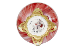 1930’s French Art Glass Vase with Ormolu Mounts — thumbnail 2