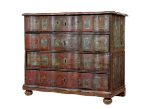Mid 18th Century Danish Pine Painted Chest of Drawers — thumbnail 1
