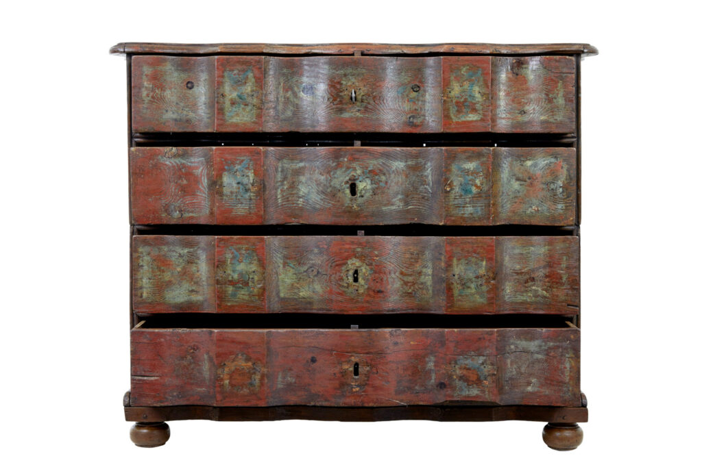 Mid 18th Century Danish Pine Painted Chest of Drawers — image 5