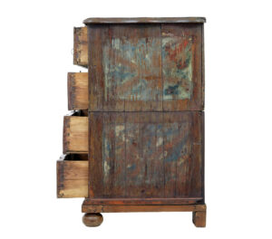 Mid 18th Century Danish Pine Painted Chest of Drawers — thumbnail 4