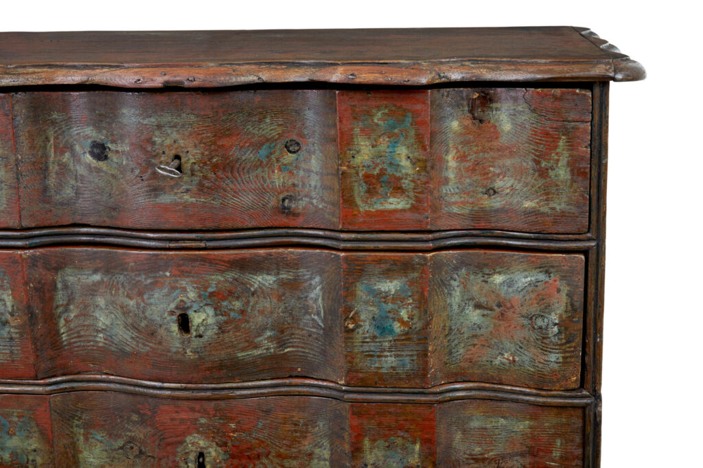 Mid 18th Century Danish Pine Painted Chest of Drawers — image 8