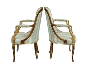 Pair of Mid 19th Century French Walnut and Gilt Armchairs — thumbnail 4