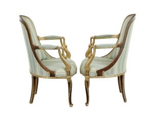 Pair of Mid 19th Century French Walnut and Gilt Armchairs — thumbnail 3