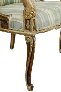 Pair of Mid 19th Century French Walnut and Gilt Armchairs — thumbnail 8