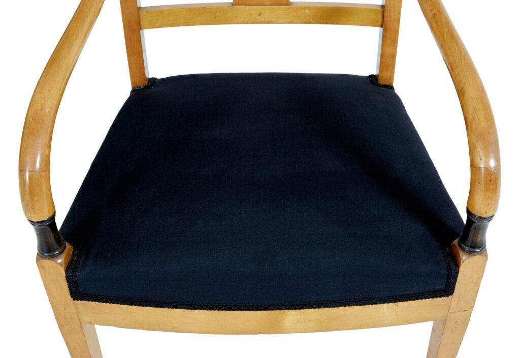 Set of 10 Art Deco Swedish Birch Dining Armchairs — image 2