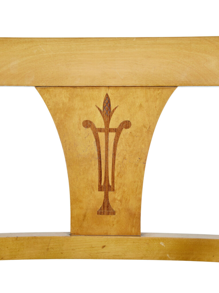 Set of 10 Art Deco Swedish Birch Dining Armchairs — image 3